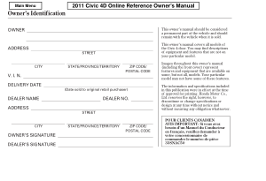 2011 Honda Civic Car Owners Manual